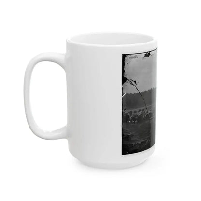 Berlin (Now Brunswick), Md. Pontoon Bridge And Ruins Of The Stone Bridge (U.S. Civil War) White Coffee Mug - Go Mug Yourself
