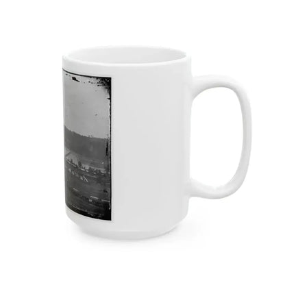 Berlin (Now Brunswick), Md. Pontoon Bridge And Ruins Of The Stone Bridge (U.S. Civil War) White Coffee Mug - Go Mug Yourself