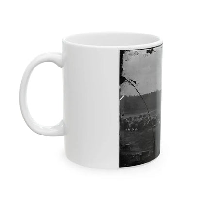 Berlin (Now Brunswick), Md. Pontoon Bridge And Ruins Of The Stone Bridge (U.S. Civil War) White Coffee Mug - Go Mug Yourself