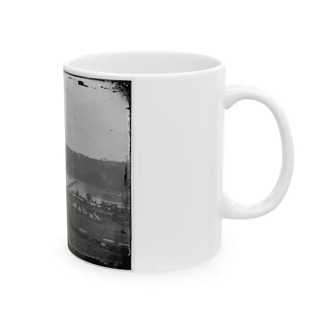 Berlin (Now Brunswick), Md. Pontoon Bridge And Ruins Of The Stone Bridge (U.S. Civil War) White Coffee Mug - Go Mug Yourself
