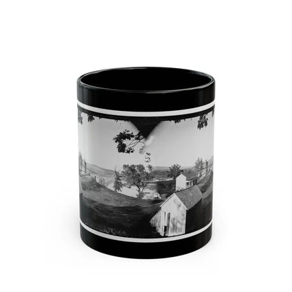 Berlin (Now Brunswick), Md. Pontoon Bridge And Ruins Of The Stone Bridge; Another View (U.S. Civil War) Black Coffee Mug-11oz-Go Mug Yourself