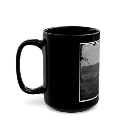 Berlin (Now Brunswick), Md. Pontoon Bridge And Ruins Of The Stone Bridge (U.S. Civil War) Black Coffee Mug-Go Mug Yourself