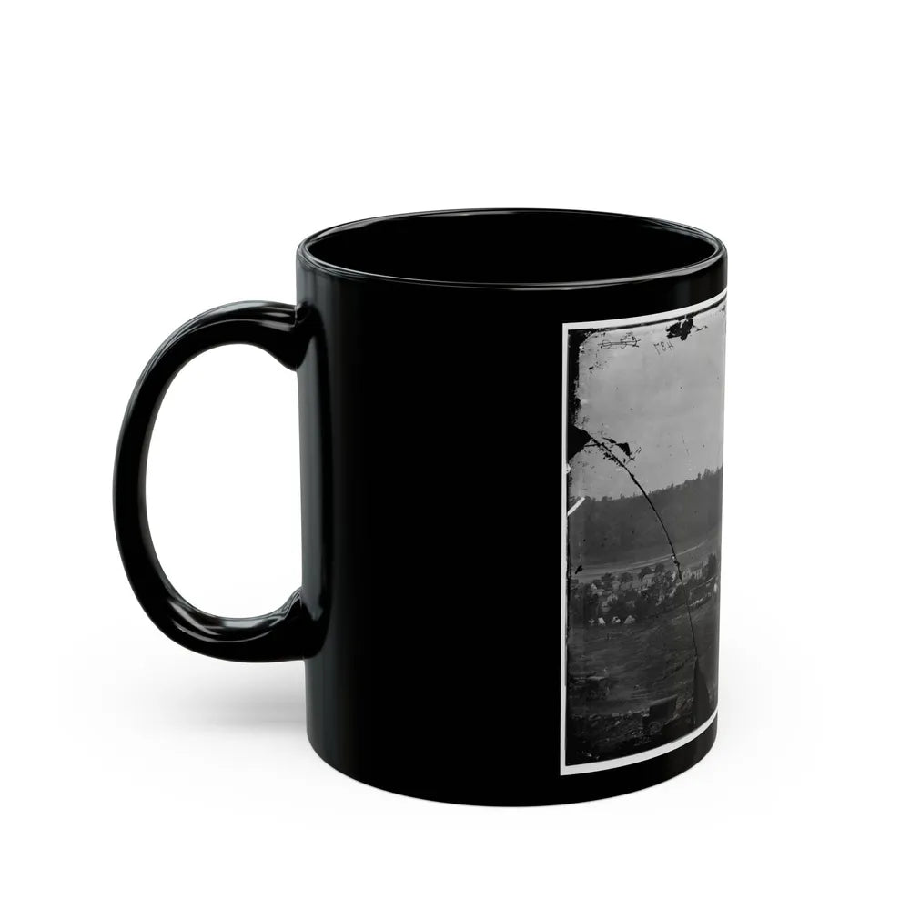 Berlin (Now Brunswick), Md. Pontoon Bridge And Ruins Of The Stone Bridge (U.S. Civil War) Black Coffee Mug-Go Mug Yourself