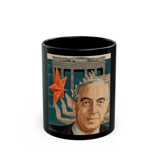 Berlin's Mayer Reuter, Time magazine cover, Septemer 18, 1950 - Black Coffee Mug 11oz - Go Mug Yourself