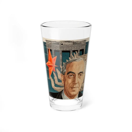 Berlin's Mayer Reuter, Time magazine cover, Septemer 18, 1950 (Magazine Illustration) Pint Glass 16oz 16oz - Go Mug Yourself