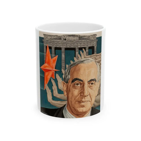 Berlin's Mayer Reuter, Time magazine cover, Septemer 18, 1950 - White Coffee Mug 11oz - Go Mug Yourself