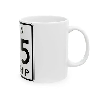 Berlin Township Route 365 Holmes County Ohio (Ohio) (Road Sign) White Coffee Mug - Go Mug Yourself