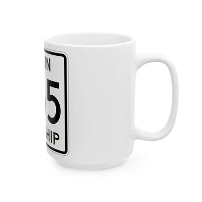 Berlin Township Route 365 Holmes County Ohio (Ohio) (Road Sign) White Coffee Mug - Go Mug Yourself