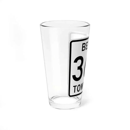 Berlin Township Route 366 Holmes County Ohio (Ohio) (Road Sign) Pint Glass 16oz - Go Mug Yourself