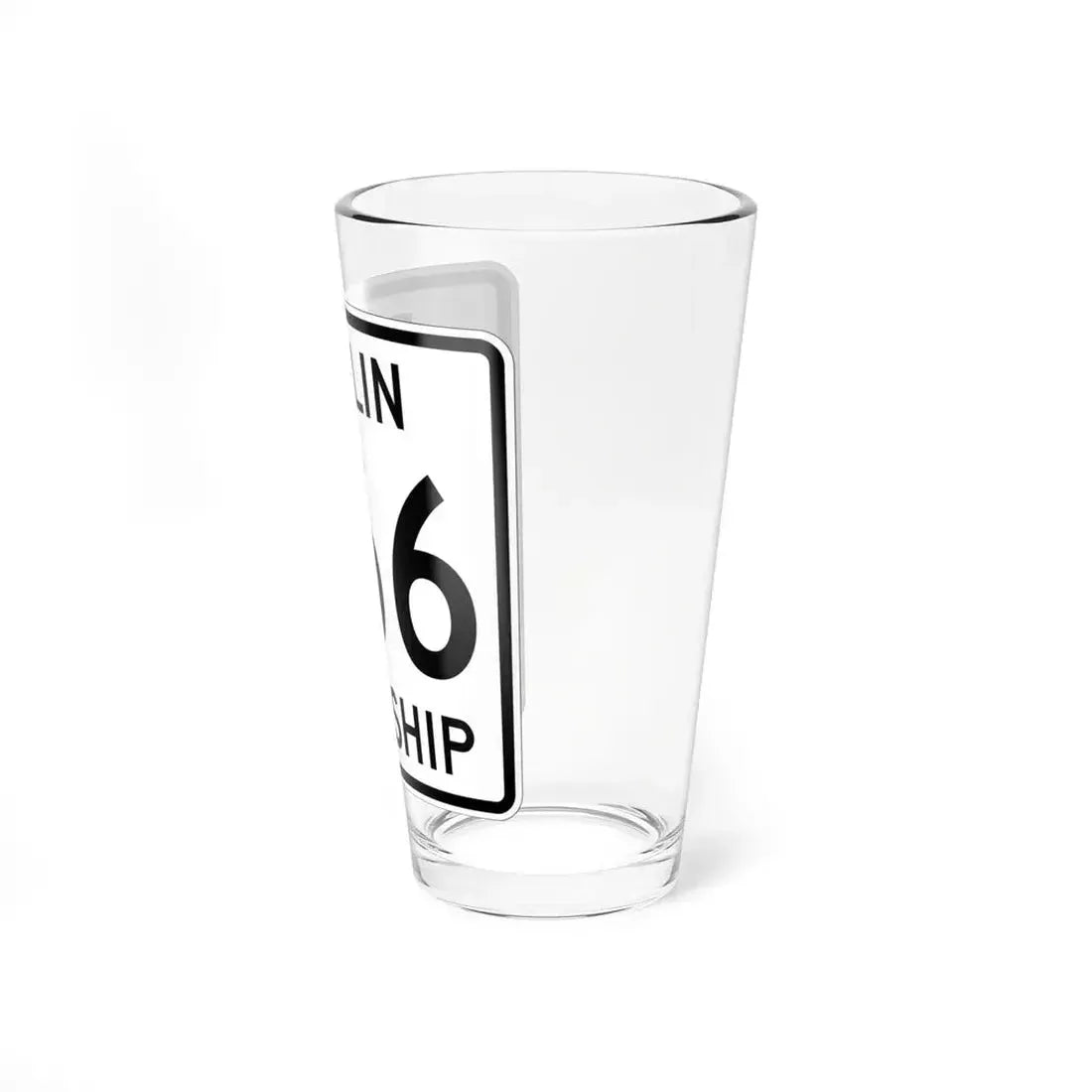 Berlin Township Route 366 Holmes County Ohio (Ohio) (Road Sign) Pint Glass 16oz - Go Mug Yourself