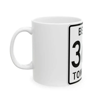 Berlin Township Route 366 Holmes County Ohio (Ohio) (Road Sign) White Coffee Mug - Go Mug Yourself
