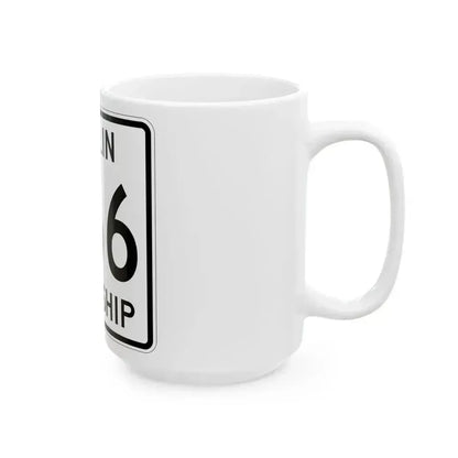 Berlin Township Route 366 Holmes County Ohio (Ohio) (Road Sign) White Coffee Mug - Go Mug Yourself