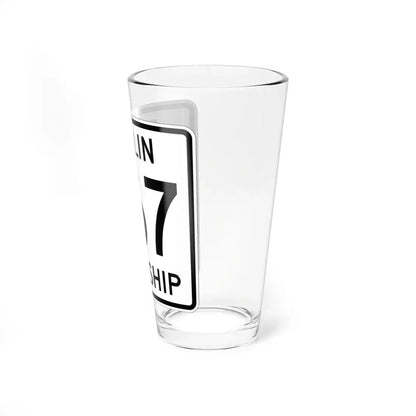 Berlin Township Route 367 Holmes County Ohio (Ohio) (Road Sign) Pint Glass 16oz - Go Mug Yourself