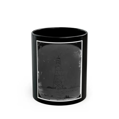 Bermuda Hundred, James River, Virginia. Signal Tower On Left Of Bermuda Line (U.S. Civil War) Black Coffee Mug 11oz - Go Mug Yourself