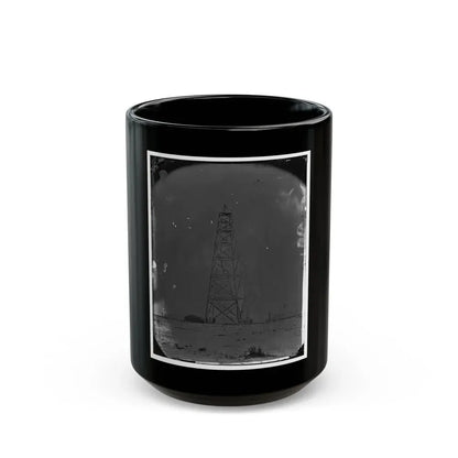 Bermuda Hundred, James River, Virginia. Signal Tower On Left Of Bermuda Line (U.S. Civil War) Black Coffee Mug 15oz - Go Mug Yourself