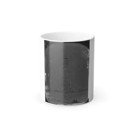 Bermuda Hundred, James River, Virginia. Signal Tower on Left of Bermuda Line (U.S. Civil War) Color Changing Coffee Mug 11oz Default Title 11oz - Go Mug Yourself