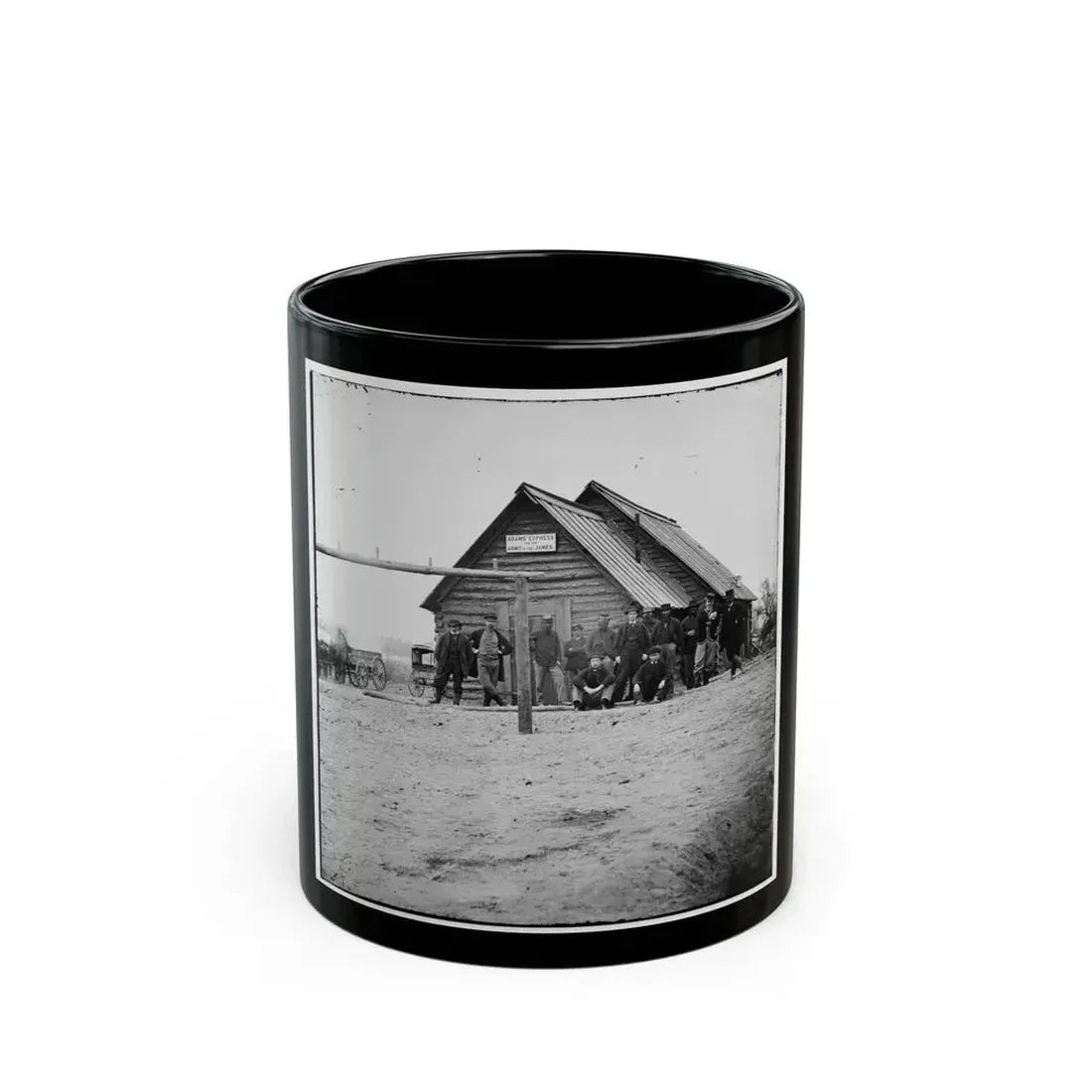 Bermuda Hundred, Va. Adams Express Office, Army Of The James (U.S. Civil War) Black Coffee Mug 11oz - Go Mug Yourself