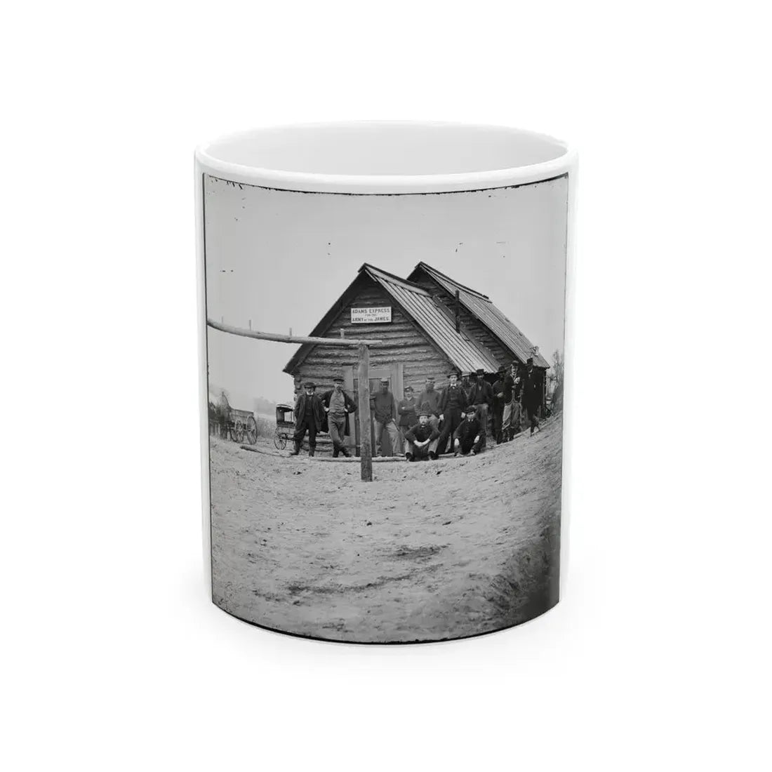 Bermuda Hundred, Va. Adams Express Office, Army Of The James (U.S. Civil War) White Coffee Mug 11oz - Go Mug Yourself