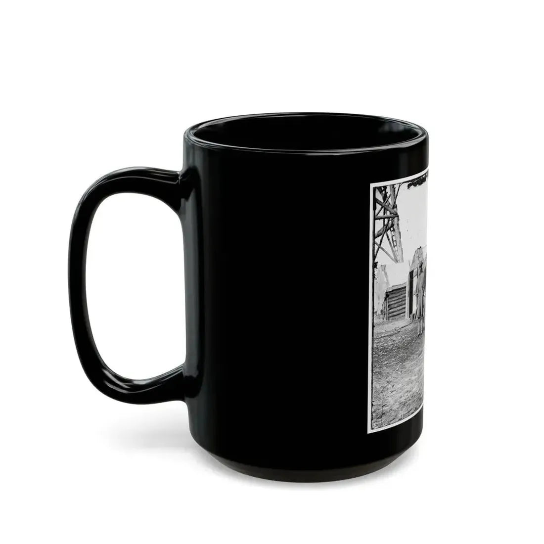 Bermuda Hundred, Va. African-American Teamsters Near The Signal Tower (U.S. Civil War) Black Coffee Mug - Go Mug Yourself