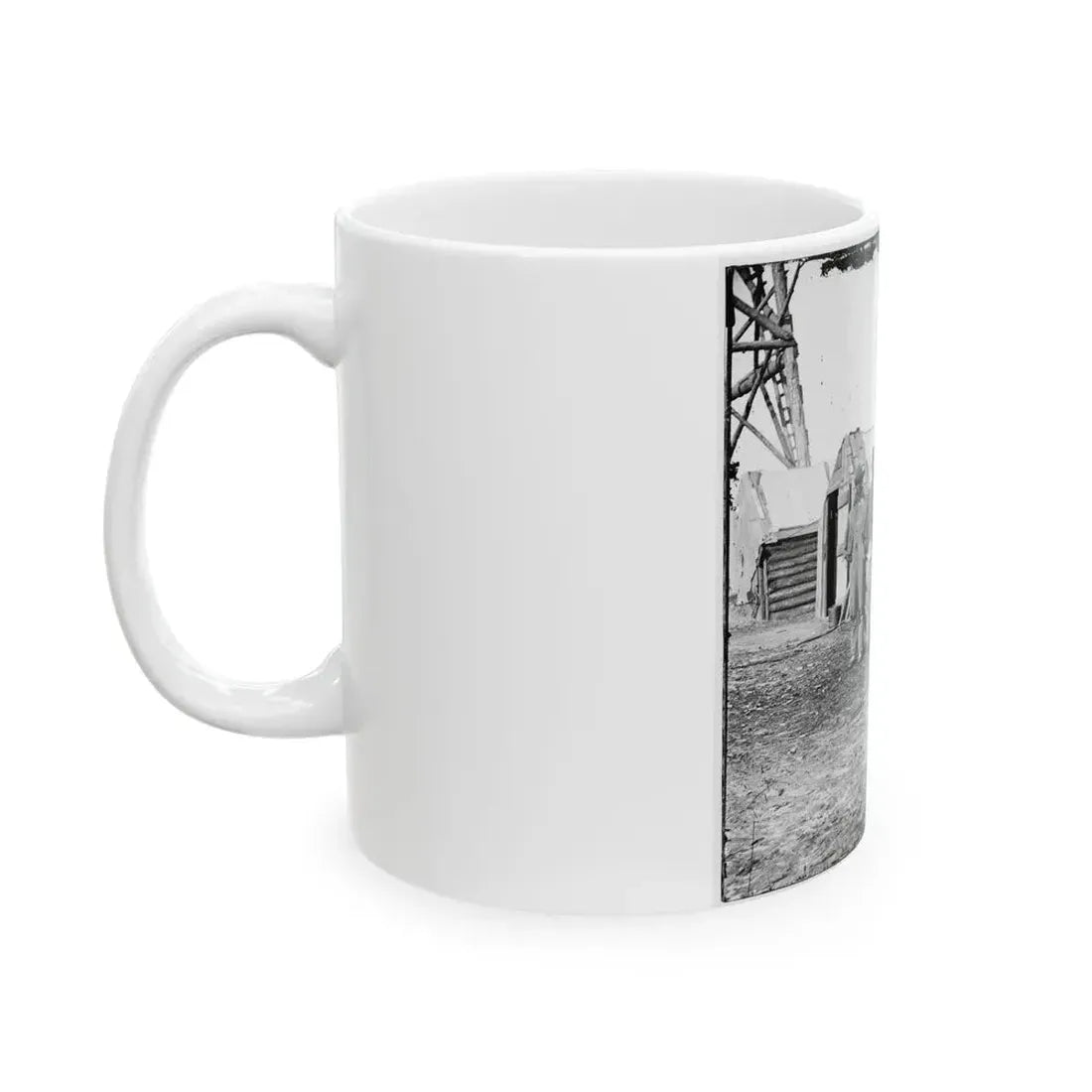 Bermuda Hundred, Va. African-American Teamsters Near The Signal Tower (U.S. Civil War) White Coffee Mug - Go Mug Yourself