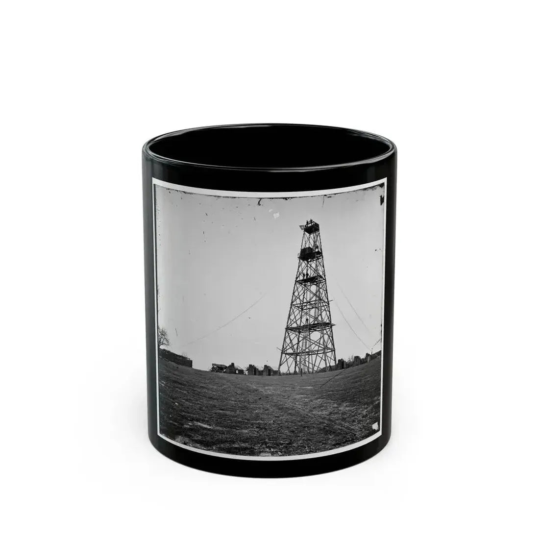 Bermuda Hundred, Va. Butler's Signal Tower; Another View (U.S. Civil War) Black Coffee Mug 11oz - Go Mug Yourself