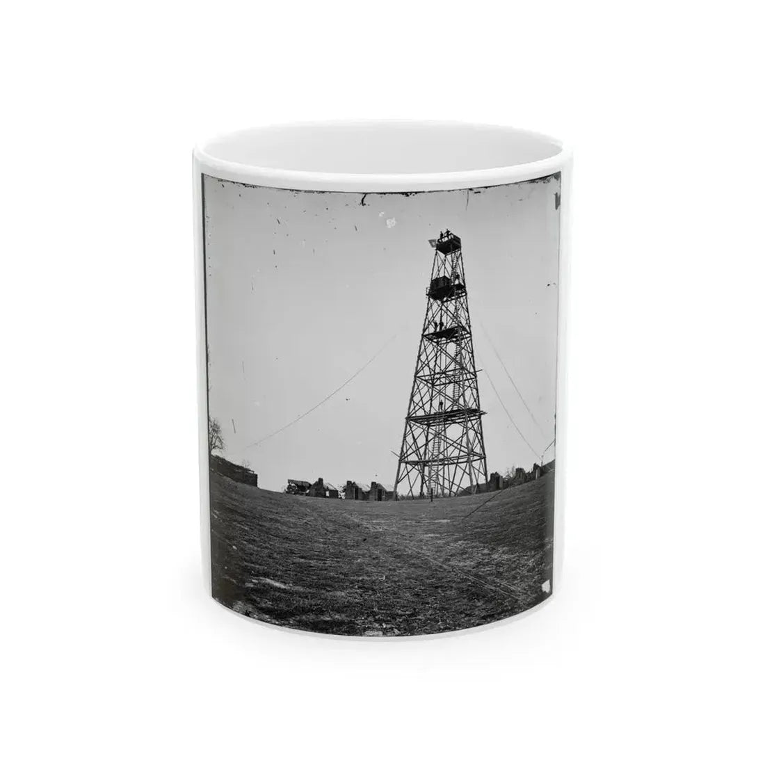 Bermuda Hundred, Va. Butler's Signal Tower; Another View (U.S. Civil War) White Coffee Mug 11oz - Go Mug Yourself