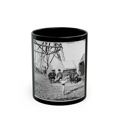Bermuda Hundred, Va. Officers By Their Quarters Near The Signal Tower (U.S. Civil War) Black Coffee Mug 11oz - Go Mug Yourself