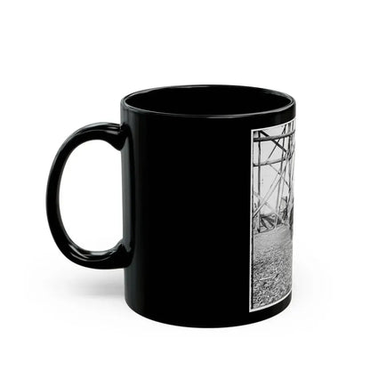 Bermuda Hundred, Va. Officers By Their Quarters Near The Signal Tower (U.S. Civil War) Black Coffee Mug - Go Mug Yourself