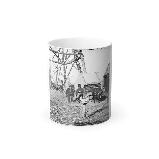 Bermuda Hundred, Va. Officers by Their Quarters Near the Signal Tower (U.S. Civil War) Color Changing Coffee Mug 11oz Default Title 11oz - Go Mug Yourself