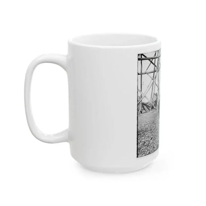 Bermuda Hundred, Va. Officers By Their Quarters Near The Signal Tower (U.S. Civil War) White Coffee Mug - Go Mug Yourself