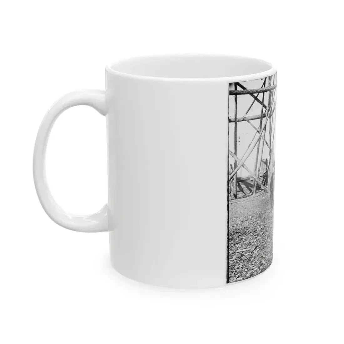 Bermuda Hundred, Va. Officers By Their Quarters Near The Signal Tower (U.S. Civil War) White Coffee Mug - Go Mug Yourself
