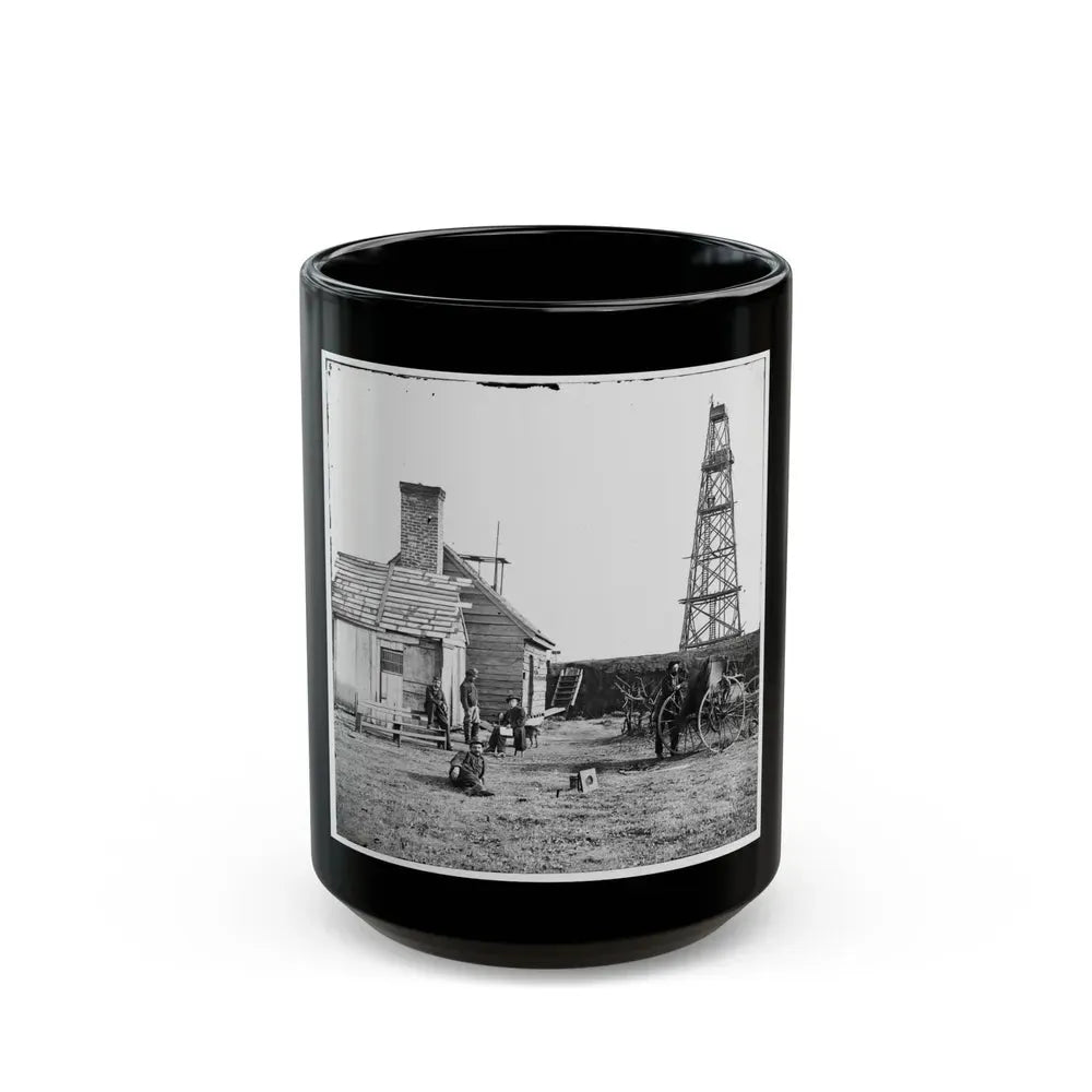 Bermuda Hundred, Va. Photographer At Butler's Signal Tower (U.S. Civil War) Black Coffee Mug 15oz - Go Mug Yourself