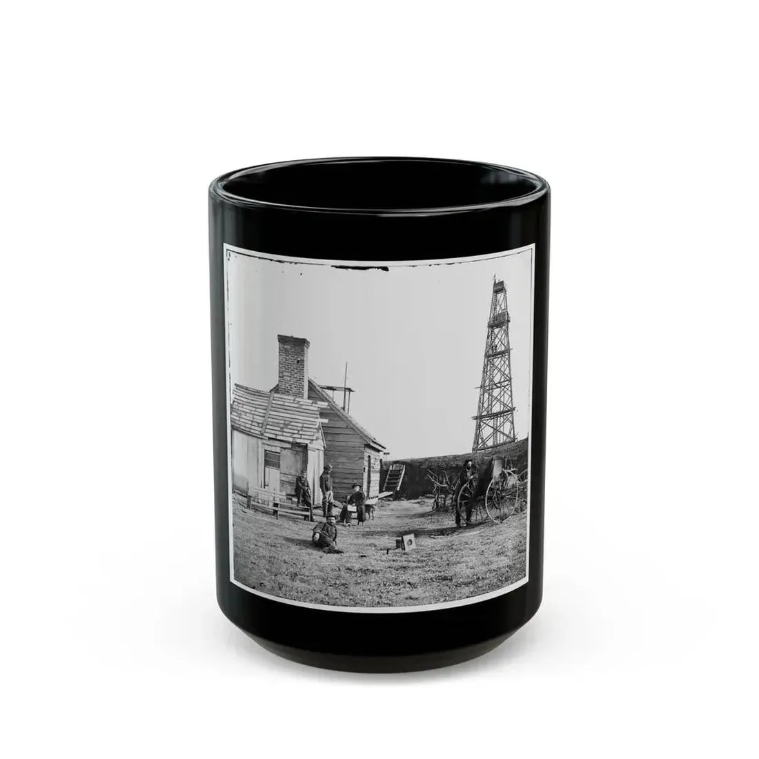 Bermuda Hundred, Va. Photographer At Butler's Signal Tower (U.S. Civil War) Black Coffee Mug 15oz - Go Mug Yourself