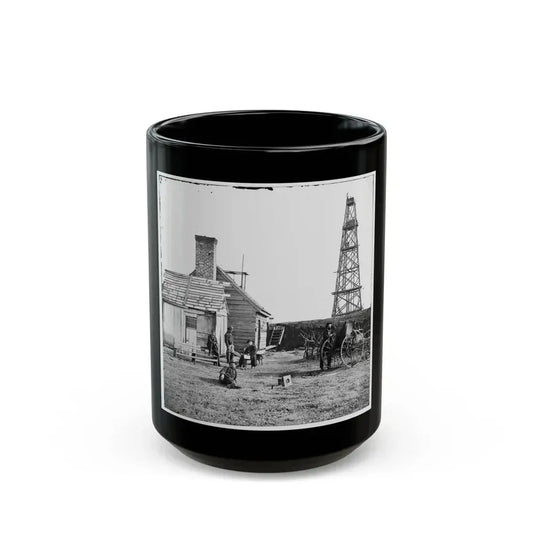 Bermuda Hundred, Va. Photographer At Butler's Signal Tower (U.S. Civil War) Black Coffee Mug 15oz - Go Mug Yourself