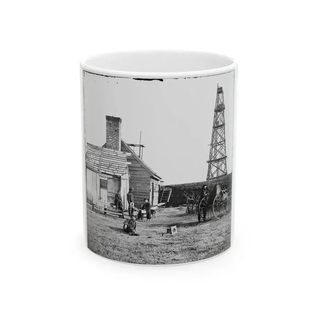 Bermuda Hundred, Va. Photographer At Butler's Signal Tower (U.S. Civil War) White Coffee Mug 11oz - Go Mug Yourself
