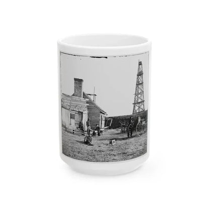 Bermuda Hundred, Va. Photographer At Butler's Signal Tower (U.S. Civil War) White Coffee Mug 15oz - Go Mug Yourself