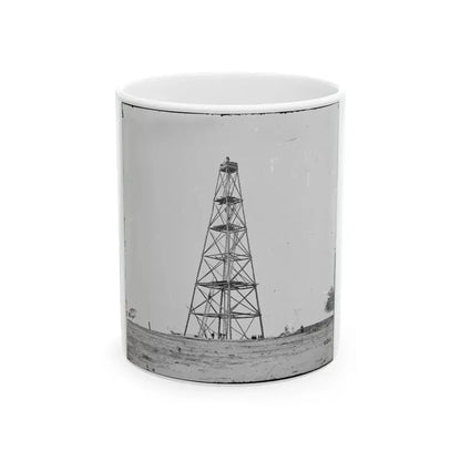 Bermuda Hundred, Va. Signal Tower On Left Of The Line Near The Appomattox River (U.S. Civil War) White Coffee Mug 11oz - Go Mug Yourself