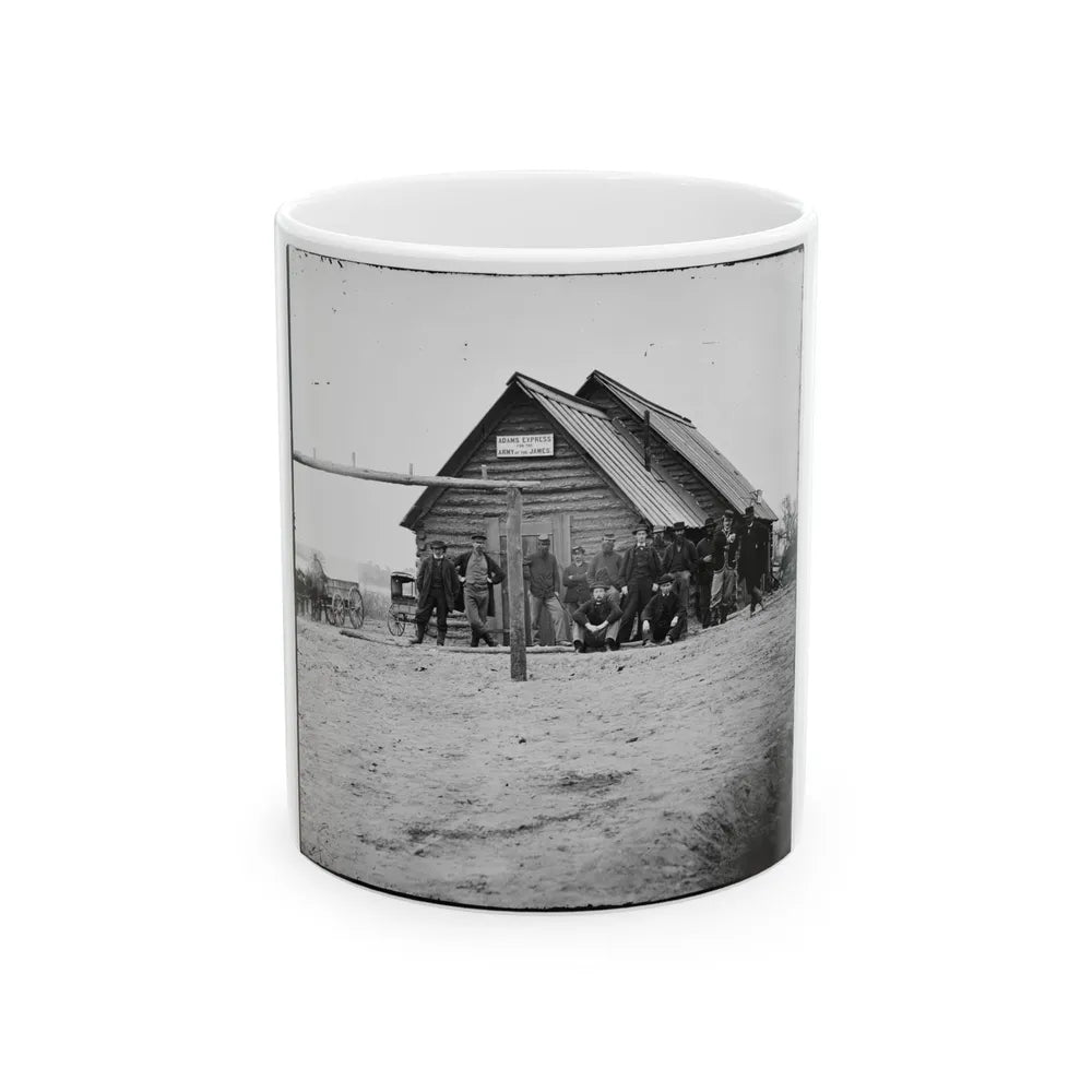 Bermuda Hundred, Va. Adams Express Office, Army Of The James (U.S. Civil War) White Coffee Mug-11oz-Go Mug Yourself