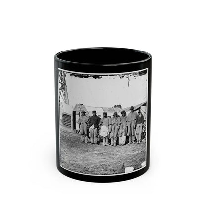 Bermuda Hundred, Va. African-American Teamsters Near The Signal Tower (U.S. Civil War) Black Coffee Mug-11oz-Go Mug Yourself