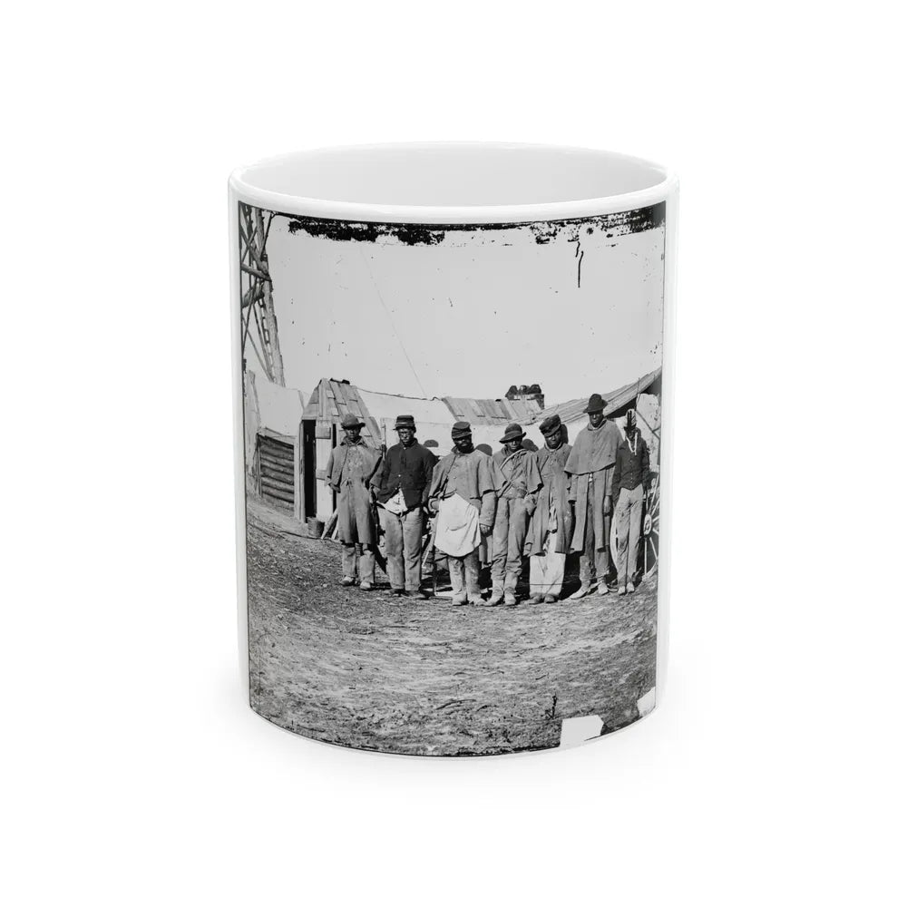 Bermuda Hundred, Va. African-American Teamsters Near The Signal Tower (U.S. Civil War) White Coffee Mug-11oz-Go Mug Yourself