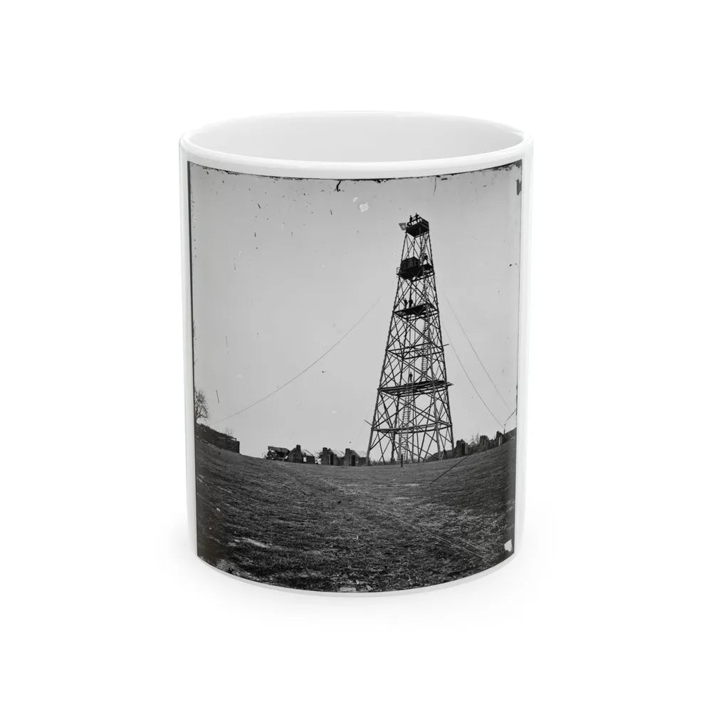 Bermuda Hundred, Va. Butler's Signal Tower; Another View (U.S. Civil War) White Coffee Mug-11oz-Go Mug Yourself