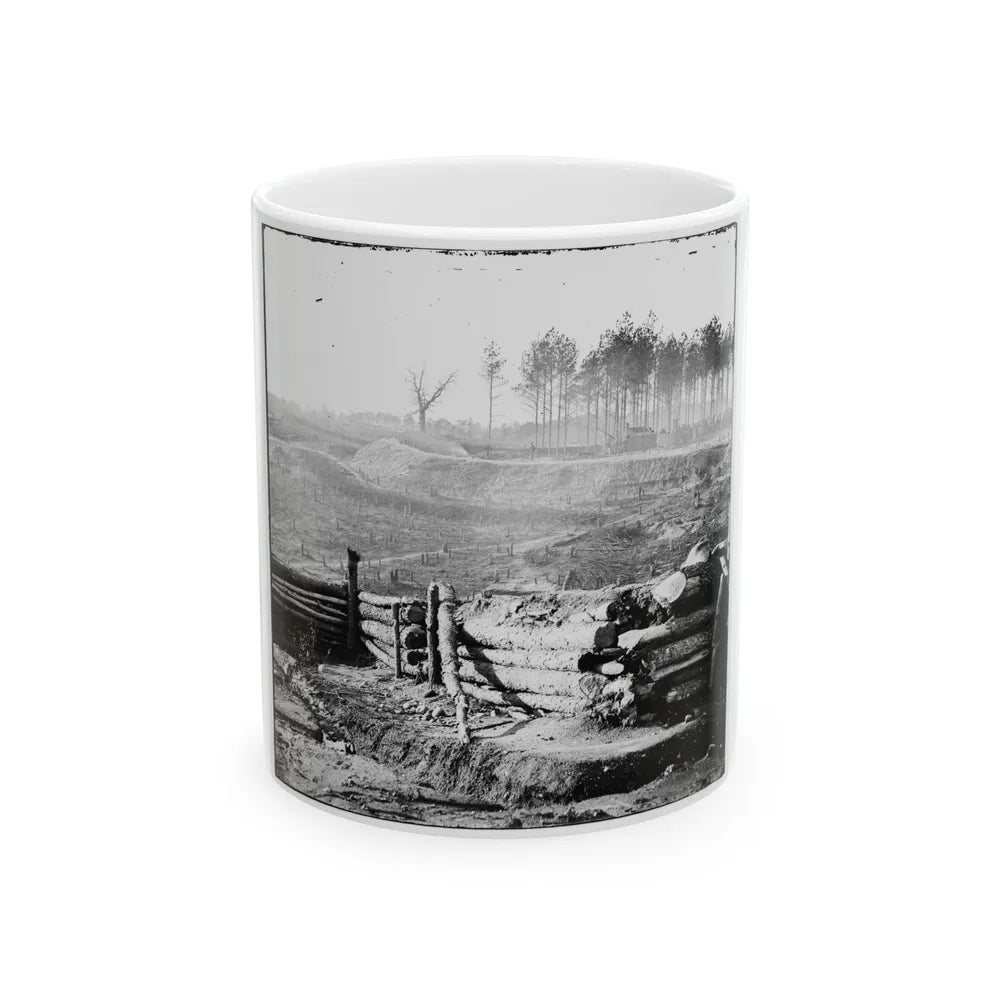 Bermuda Hundred, Va. Federal Earthworks On Left Of The Line, Near Point Of Rocks (U.S. Civil War) White Coffee Mug-11oz-Go Mug Yourself