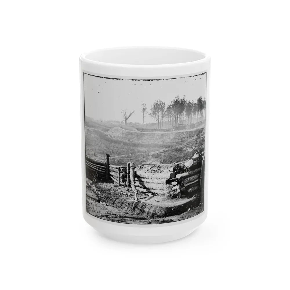 Bermuda Hundred, Va. Federal Earthworks On Left Of The Line, Near Point Of Rocks (U.S. Civil War) White Coffee Mug-15oz-Go Mug Yourself