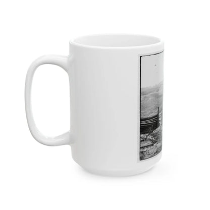 Bermuda Hundred, Va. Federal Earthworks On Left Of The Line, Near Point Of Rocks (U.S. Civil War) White Coffee Mug-Go Mug Yourself