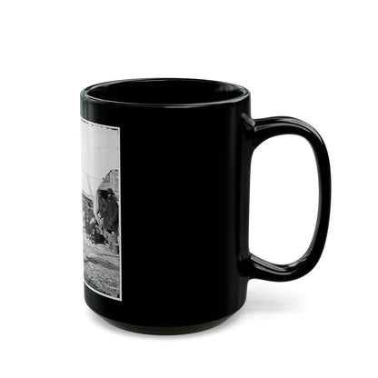 Bermuda Hundred, Va. Officers By Their Quarters Near The Signal Tower (U.S. Civil War) Black Coffee Mug-Go Mug Yourself