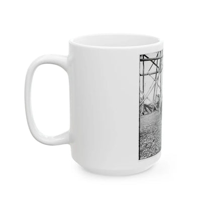 Bermuda Hundred, Va. Officers By Their Quarters Near The Signal Tower (U.S. Civil War) White Coffee Mug-Go Mug Yourself