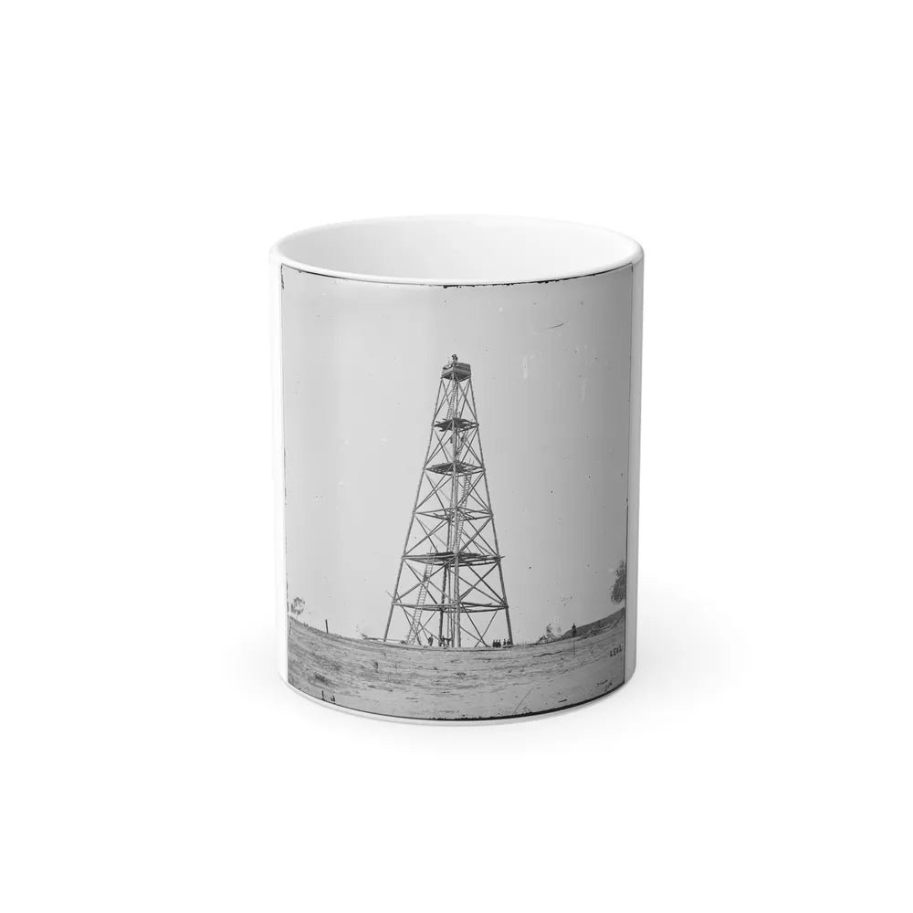 Bermuda Hundred, Va. Signal Tower on Left of the Line Near the Appomattox River (U.S. Civil War) Color Changing Coffee Mug 11oz-11oz-Go Mug Yourself
