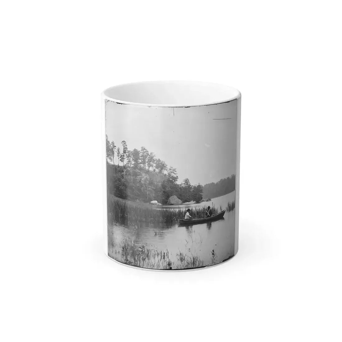 Bermuda Hundred, Virginia. Fishing on the James River (U.S. Civil War) Color Changing Coffee Mug 11oz Default Title 11oz - Go Mug Yourself