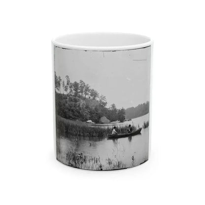 Bermuda Hundred, Virginia. Fishing On The James River (U.S. Civil War) White Coffee Mug 11oz - Go Mug Yourself