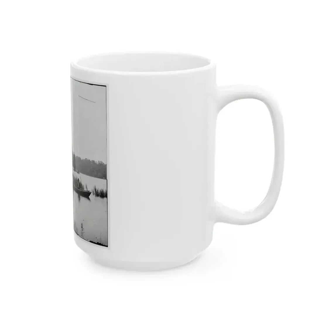 Bermuda Hundred, Virginia. Fishing On The James River (U.S. Civil War) White Coffee Mug - Go Mug Yourself